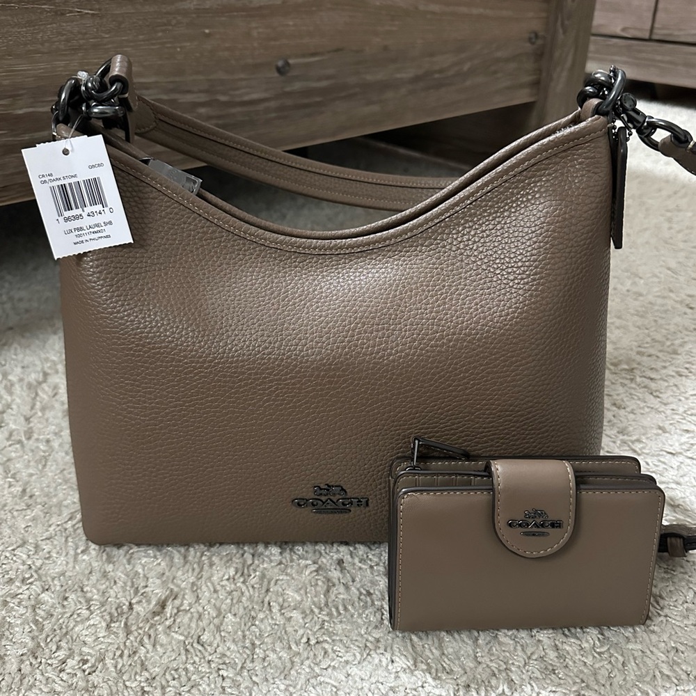 Coach Tan Leather Women's Bag Set